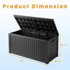 Chic Crate-Emperic Design 61'' W 180 Gallons Water Resistant Resin Lockable Deck Box - 4 of 4