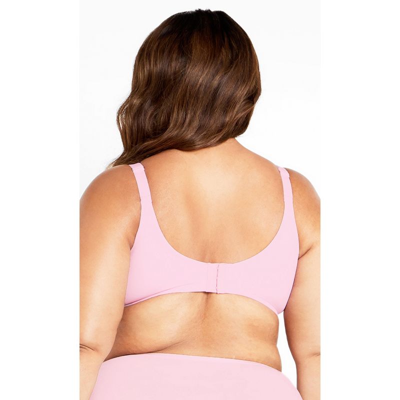 Women's Plus Size Fashion Back Smooth Bra - sweet pink | AVENUE, 3 of 5