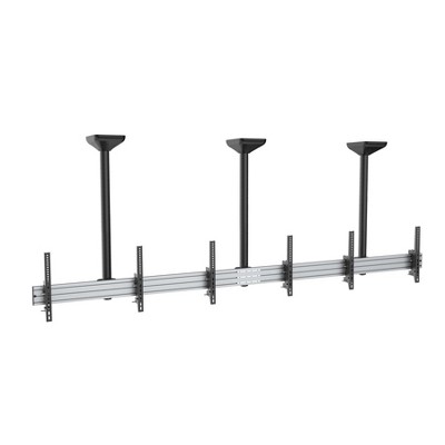 Mount-It! Ceiling Mounting System for Digital Menu Boards & Signage | 3 Screens Wide | 45"-50" TVs | 42.5" Height | 110 Lbs Weight Capacity Per Screen