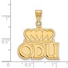 Black Bow Jewelry 10k Yellow Gold Old Dominion Monarchs NCAA Large Pendant - 2 of 3