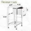 Nightstand Set of 2 with Fabric Storage Drawer and Open Wood Shelf, End Table with Steel Frame - 3 of 4