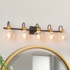 LNC Charm Black and Antique Gold with Clear Glass Globe Modern  Farmhouse Vanity Lights, 3 Light/ 4 Light/5 Light - 2 of 4