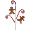 Northlight 28" Gingerbread and Candy Cane Swirls Christmas Spray - 3 of 4