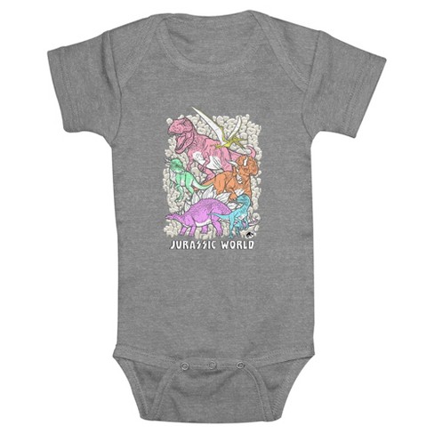 Infant's Jurassic World Colorful Dinosaurs Group Bodysuit - image 1 of 3