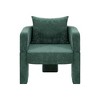 Modern 3-Leg Chenille Accent Chair with Arms and Removable Pillow, Plush Small Space Accent Chair for Bedroom, Single Sofa Chair with Cushion-Koiai - 4 of 4