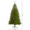 Nearly Natural 7-ft Springfield Artificial Christmas Tree with 400 Warm Clear Lights and 916 Bendable Branches - 2 of 4