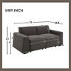 71" Modern Loveseat Sofa, Linen Fabric Sofa Couch With Wide Armrest, Upholstered 2 Seater Loveseat Sofa Couch for Living Room Apartment - image 4 of 4