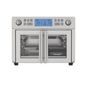 PowerXL SmartSynx 1750W Duplex French Door Toaster Oven and Air Fryer: Stainless Steel Countertop, 25L Capacity - 1 of 4
