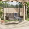 vidaXL Swing Bench Hammock Chair - Garden Patio Lounge - Gray Poly Rattan - Outdoor Furniture - Sturdy Steel Frame - UV Resistant - 4 of 4