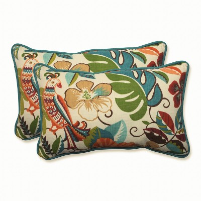 Lensing Jungle Outdoor Throw Pillow Set - White - Pillow Perfect
