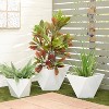 3pc Modern Novelty Metal Planter Pots - CosmoLiving by Cosmopolitan - 2 of 4