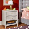 iNSPIRE Q 2-Drawer Solid Wood and Engineered Wood Nightstand in White - 2 of 4