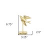 HomeRoots 7" Gold Cast Iron Bird Hand Painted Tabletop Sculpture - 3 of 4