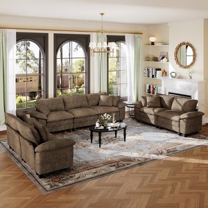 Captiva Designs Cloud Modular Sectional Sofa Set, 3-Piece 7-Seater Upholstered Couches for Living Room - 1 of 4