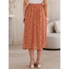 INSPIRE CHIC Women's Vintage Polka Dots Casual Pleated Elastic Waist Midi A-Line Skirts - 3 of 4