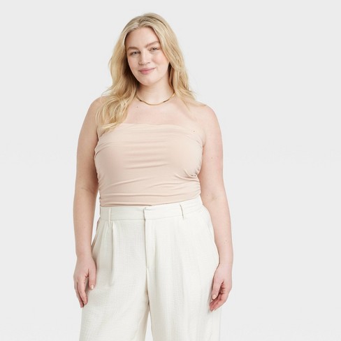 Women's Slim Fit Ruched Tube Top - A New Day™
