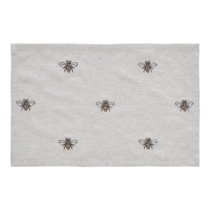 Embroidered Bee Placemat Set of 6 12x18 VHC Brands - 1 of 4