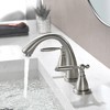 CLIHOME 8 in. Widespread 3-Hole 1.2 GPM Bathroom Faucet Faucet With Double-Handle - 3 of 4