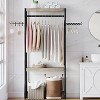 5-Tier Over-The-Washer Storage Shelf - Adjustable Height Laundry Organizer with Double-Layer Wood Shelves, Space-Saving Design - 3 of 4