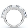Pompeii3 5.10Ct Emerald Cut Diamond 5 Stone Wedding Anniversary Ring 14k Gold Lab Created - 3 of 4