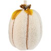 Northlight Plush Pumpkin Fall Harvest Decoration - 10" - Cream and Yellow - 3 of 4