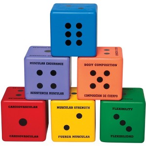 Sportime Five Components of Fitness Dice, Assorted Colors, Set of 6 - 1 of 4