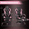 Costway Office Computer Desk Chair Gaming Chair Adjustable Swivel w/Footrest - 3 of 4