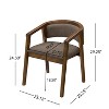 Christopher Knight Home Emilia Mid Century Modern Boucle Upholstered Dining Chairs with U-Shaped Armrests (Set of 2) - 3 of 4