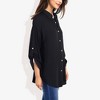 Anna-Kaci Women's Long Sleeve Button-Down Shirt with Roll-Up Sleeves and Front Pocket Casual Loose Fit Blouse - 4 of 4