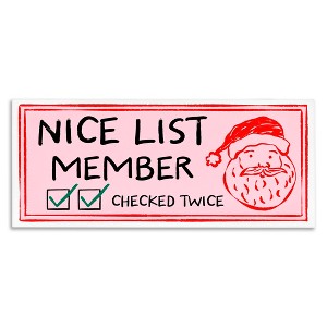 Stupell Industries Nice List Santa Ticket Canvas Art - 1 of 4