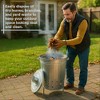Gardenised Silver Galvanized Steel Outdoor Incinerator Can Large Garden Waste Burner Bin with Lid Ventilation Holes & Raised Legs - 2 of 4