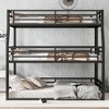 Full/Full XL Over Queen Over Queen Bunk Bed with Safety Guardrails - 2 of 4