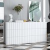 FUFU&GAGA 9 Drawer Horizontal Dresser Concealed Pullout Dresser White - 2 of 4