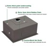 Sarlai SU2318R1-1 23 Inch Undermount Deep Basin Round Corner Kitchen Sink with Bottom Grid, Roll Up Rack, and Drain Assembly, Stainless Steel - 4 of 4