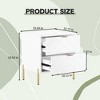 CLIHOME Freestanding 2 Drawers Nightstand with Metal Support Legs - 4 of 4