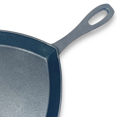 12-Inch Black Cast Iron Square Skillet with Helper Handle