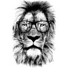 Junior's Design By Humans The Coolest Lion Of The Library By Mitxeldotcom T-Shirt - 2 of 3