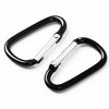 Unique Bargains Camping Hiking Aluminum Alloy Portable Carabiner Hook Lock Black 10 Pcs - 3 of 4
