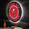Evergreen Ultra-Thin Edgelight LED Wall Decor, Round, Tampa Bay Buccaneers- 23 x 23 Inches Made In USA - 2 of 4