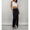 Women's Slit Front Denim Midi Skirt - Lioness - 3 of 4