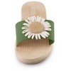 Allegra K Women's Espadrille Sunflower Decor Slip-on Strappy Beach Sandals - 2 of 4