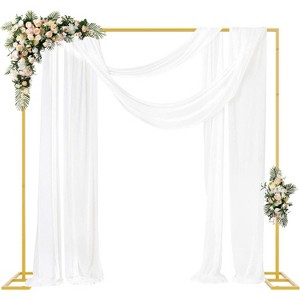 GustoWave 8.2FT Metal Arch Backdrop Stand, Square Metal Arch-for Ballon Flowers, Wedding Arch Photography Decoration Stand - 1 of 4