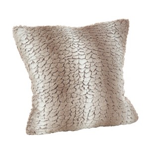 Saro Lifestyle Juneau Collection Faux Fur Throw Pillow Cover - 1 of 2