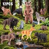 TEMI 12-Piece Large North American Animal Figures, Realistic Woodland Toys 12PCS North American Animal Figurines - 2 of 4