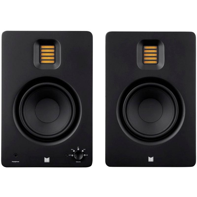 Monolith MM-5R Powered Multimedia Speakers Ribbon Tweeter - Black (Pair) With Bluetooth with aptX HD, USB DAC, Optical Inputs, Subwoofer Output, 4 of 6