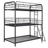 NicBex Full over Full Bunk Bed Metal Bed Frame with Short Inclined Ladder, Long Ladder and Full Length Guardrail, No Box Spring Required - 2 of 4