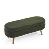 CAVINAS 43.5" Storage Ottoman Bench with Rubberwood Legs,Multi-Functional Ottoman with Storage,Storage Bench for Living Room,Bedroom - 2 of 4