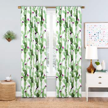 Otto Thermaback Blackout Curtain Panels Cactus / White -<br> Eclipse