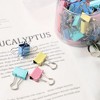 Unique Bargains Office Paper Document Metal Bookbinding Clamp Binder Clips Pink/Teal/Blue/Yellow 60 Pcs - 4 of 4