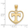 Black Bow Jewelry 14k Yellow Gold Plated Sterling Silver Tennessee Volunteers NCAA Pendant - 2 of 3